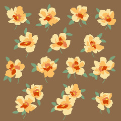 Flower vector illustration material abstract beautifully,