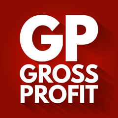 GP - Gross Profit acronym, business concept background