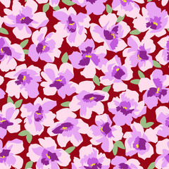 Seamless pattern material of an abstract flower,