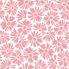 Seamless vector pattern of a beautiful flower,