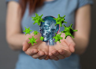 epidemic coronavirus digital 3d flu