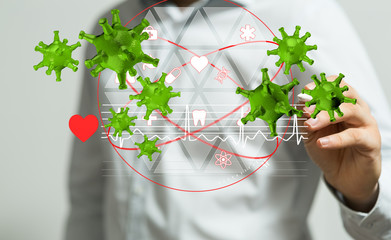 epidemic coronavirus digital 3d flu