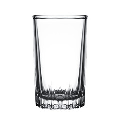 Silhouette of a straight empty glass. Isolated on a white background.