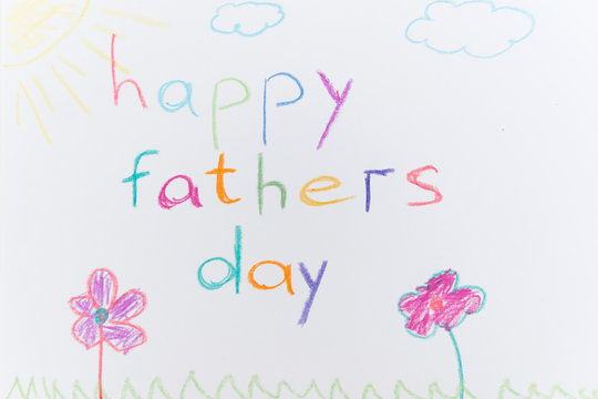 Happy fathers day card made by a child