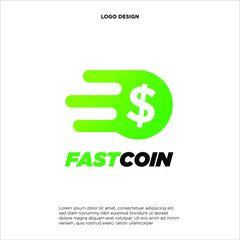 Fast Coin Logo designs concept vector, Fast Cash logo template, Money logo designs
