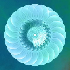 Wundersch&ouml;nes Mandala in au&szlig;ergew&ouml;hnlicher Form und Zusammensetzung