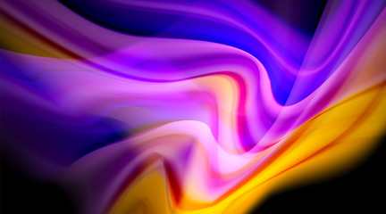 Liquid colors fluid gradients on black background