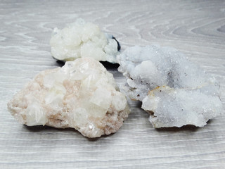 geological set crystals and minerals semigem stones