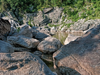 Boulders by the River's Edge