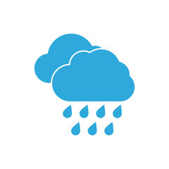 Rain icon in trendy flat style isolated on grey background. Cloud rain symbol for your web site design, logo, app, UI. Modern forecast storm sign.