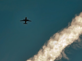 Plane Passing Narrow Cloud Formation