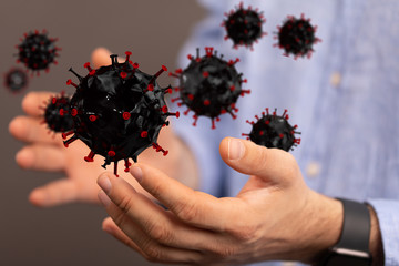 virus. Novel, people  Concept  quarantine.