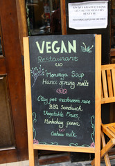 restaurant menu on the blackboard