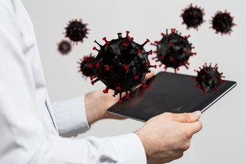 virus. Novel, people  Concept  quarantine.