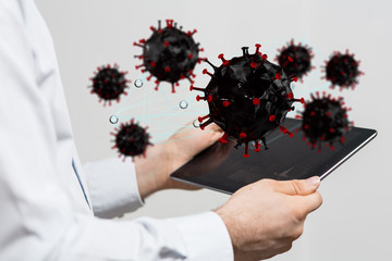 virus. Novel, people  Concept  quarantine.