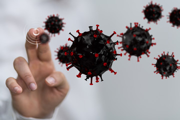 virus. Novel, people  Concept  quarantine.