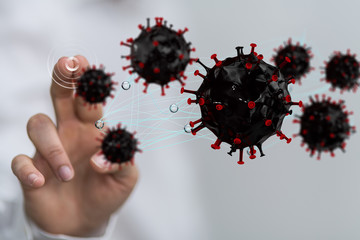 virus. Novel, people  Concept  quarantine.