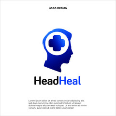 Head Tech logo, Pixel Head logo concept vector, Robotic Technology Logo template designs vector illustration