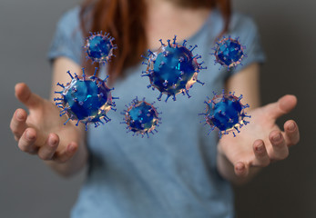 Corona Virus Healthcare Concept. Coronavirus protection Pandemic Sars Fever.
