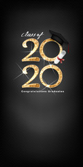 Class of 2020 Vector text for graduation gold design, congratulation event, T-shirt, party, high school or college graduate. Lettering for greeting, invitation card