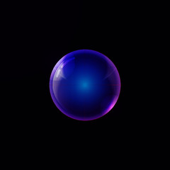 blue glass ball