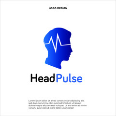 Head Tech logo, Pixel Head logo concept vector, Robotic Technology Logo template designs vector illustration