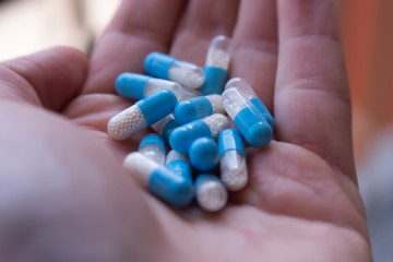 Representation of corona virus problem with pills