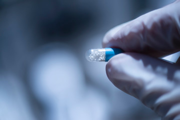 Representation of corona virus problem with pills