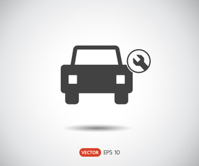 Car service icon, Auto Repair, Flat Maintenance logo design Vector illustration