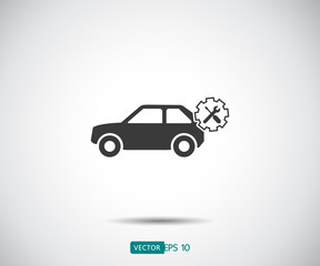 Car service icon, Auto Repair, Flat Maintenance logo design Vector illustration