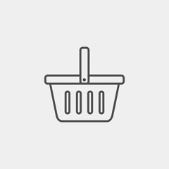 Basket flat vector icon. Buy flat vector icon. Market flat vector icon