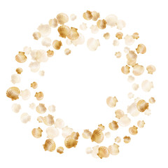 Stylish gold sea shell design.