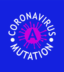 Coronavirus mutation types a b c graphic design vector art