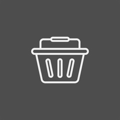 Basket flat vector icon. Buy flat vector icon. Market flat vector icon