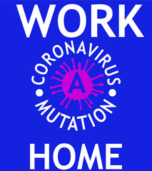 Coronavirus mutation types a b c graphic design vector art
