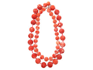 fashion beads necklace jewelry with semigem crystals coral