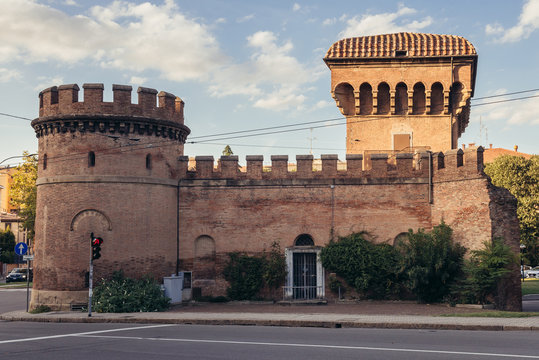 Porta Saragozza, one of the historic gates of Bologna city, Italy