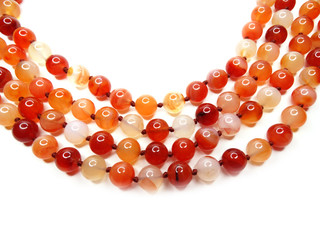 fashion beads necklace jewelry with semigem crystals carnelian