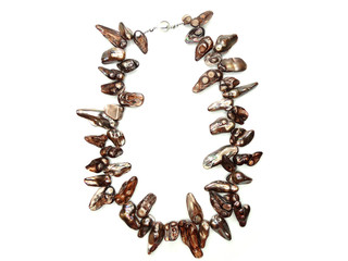 fashion beads necklace jewelry with semigem crystals pearl