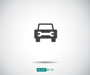 Car service icon, Auto Repair, Flat Maintenance logo design Vector illustration