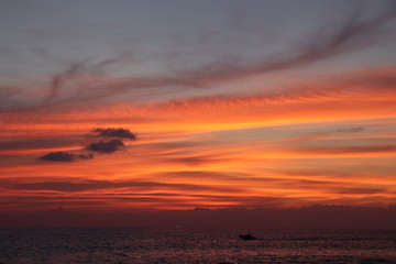 Wonderful sunset evenings in Thailand