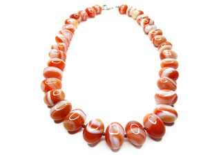 fashion beads necklace jewelry with semigem crystals carnelian