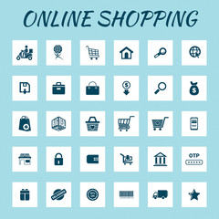 Very Useful Editable Online Shopping Icon Set.