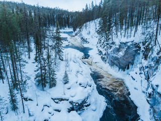 The beautiful river in Oulanka national park