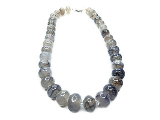 fashion beads necklace jewelry with semigem crystals agate