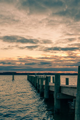 Fototapeta premium sunrise, dock