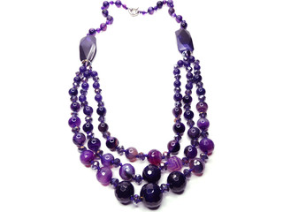 fashion beads necklace jewelry with semigem crystals coral