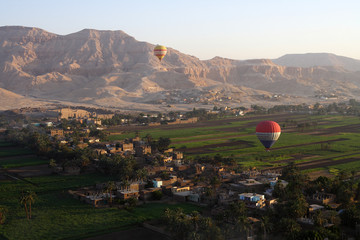  Balloon landscapes in Egypt at sunrise © moniadk
