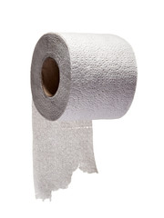 Roll toilet paper isolated on white