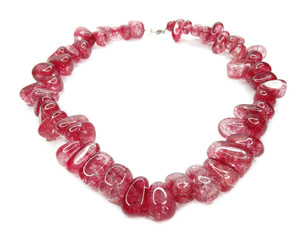 fashion beads necklace jewelry with semigem crystals tourmaline